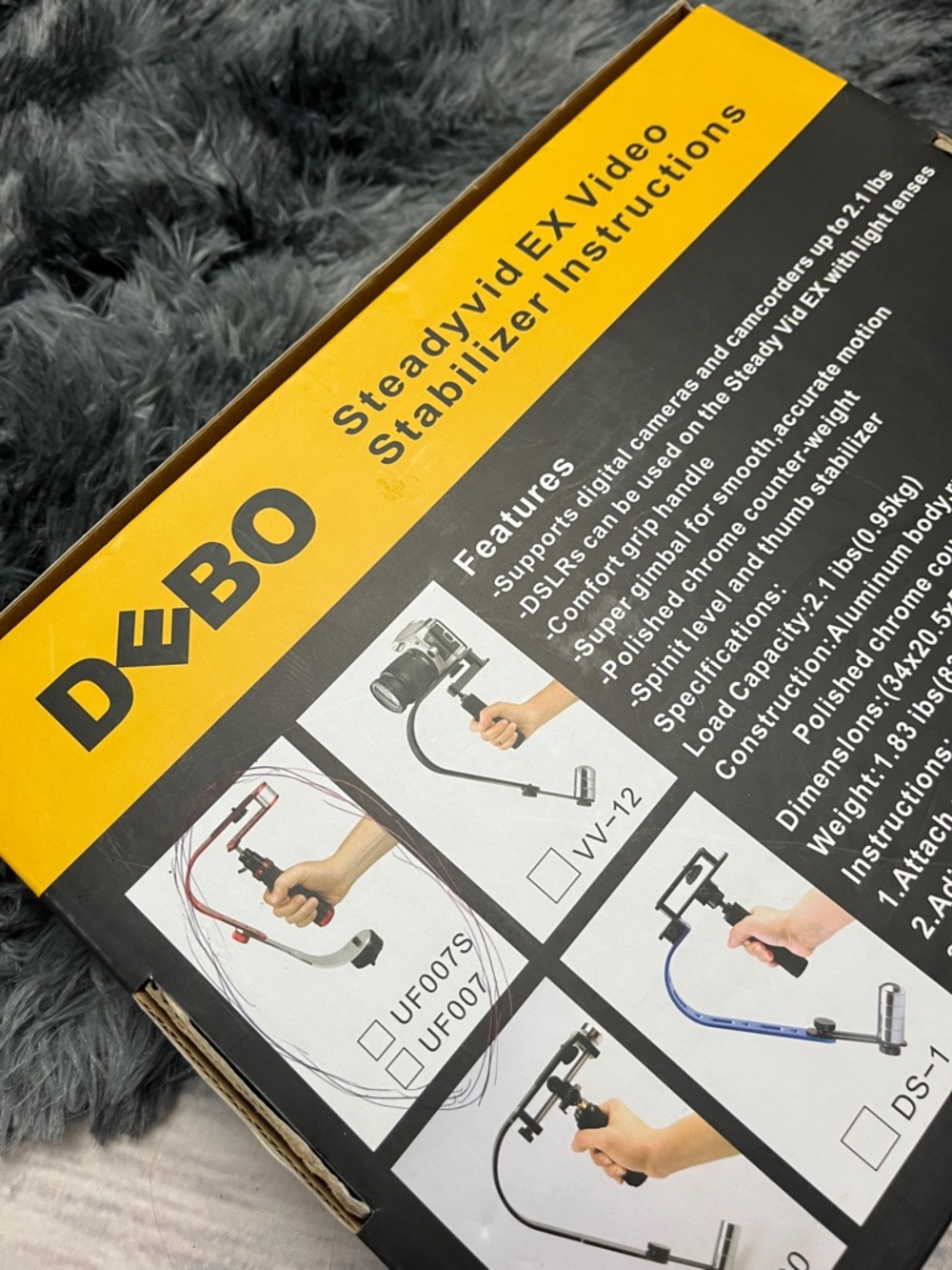 Deb SteadyVid EX Video Stabilizer - Black